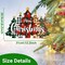 Greentek; Merry Christmas Door Sign, Wooden Christmas Tree Wreath Hanging Plaque, Buffalo Plaid Farmhouse Holiday Decor, Rustic Front Door Wall Hanger, Xmas Party Decoration for Indoor Outdoor Home; Category:Porch Signs; Image:3